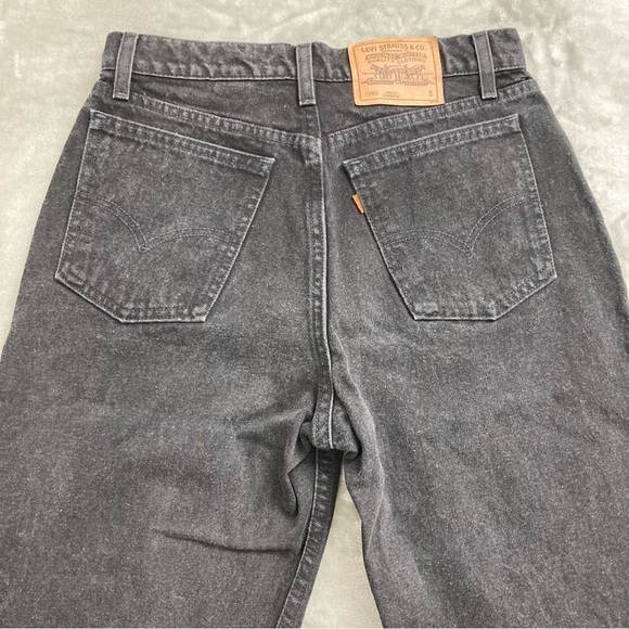 Vintage Levi’s 960 Orange Tab Jeans Black Size 10 High Waisted Loose Mom Fit 90s - Picture 3 of 8